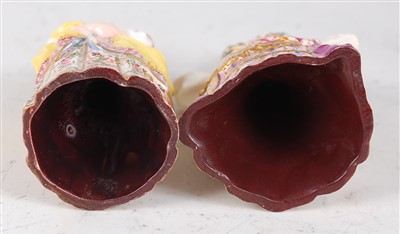 Lot 1025 - A pair of Victorian Mintons figural...