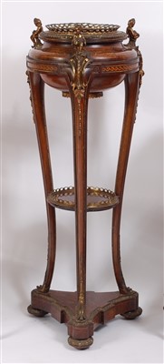 Lot 1502 - A Victorian figured walnut marquetry inlaid...