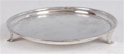 Lot 1138 - A George III silver salver, having a gadrooned...