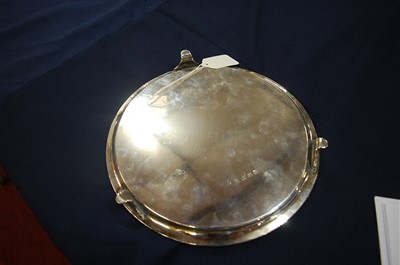 Lot 1138 - A George III silver salver, having a gadrooned...