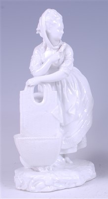 Lot 1007 - A 19th century Meissen blanc-de-chine figure...