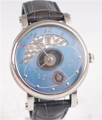 Lot 1244 - A gent's Martin Braun steel cased Heliozentric...