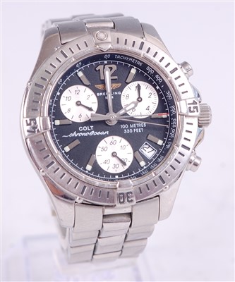 Lot 1245 - A gent's Breitling steel cased Colt...