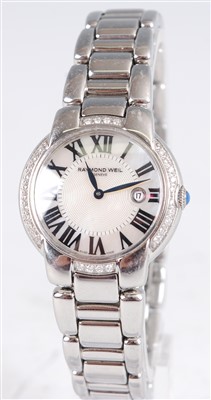 Lot 1253 - A lady's Raymond Weil 'Jasmine' diamond set...