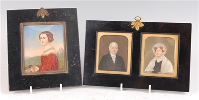 Lot 1288 - 19th century school - Half-length portrait of...