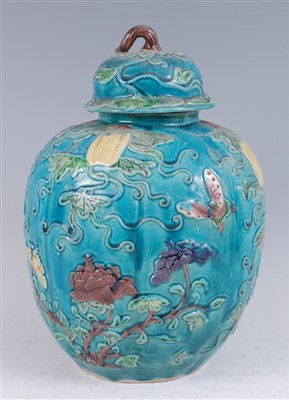 Lot 1315 - A 19th century Chinese ginger jar and cover,...