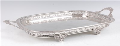 Lot 1142 - A 19th century continental silver drinks tray,...