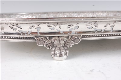 Lot 1142 - A 19th century continental silver drinks tray,...