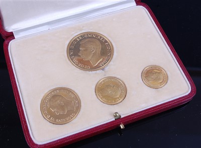 Lot 2141 - Great Britain, 1937 gold four coin specimen set