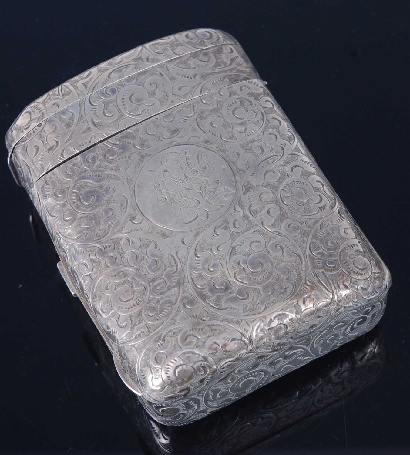 Lot 1127 - A late Victorian silver combination snuff box...
