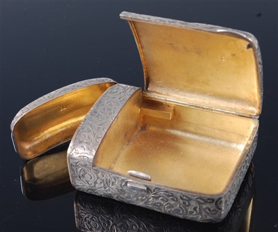 Lot 1127 - A late Victorian silver combination snuff box...