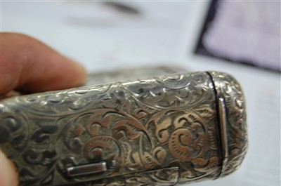 Lot 1127 - A late Victorian silver combination snuff box...
