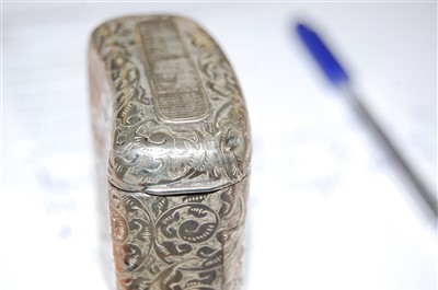 Lot 1127 - A late Victorian silver combination snuff box...