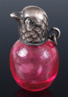 Lot 1129 - A Victorian novelty scent bottle, having...
