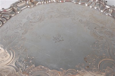 Lot 1143 - An early Victorian silver salver, having...