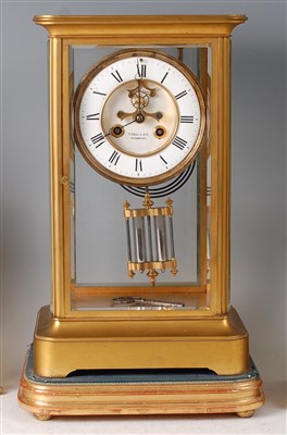 Lot 1386 - A late 19th century brass cased four glass...