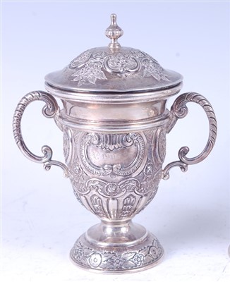 Lot 1145 - An Edwardian Indian Colonial white metal...