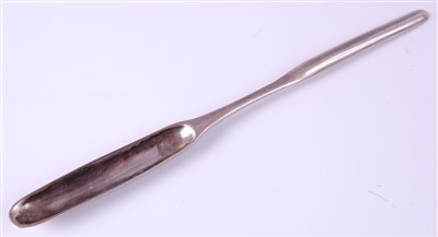 Lot 1135 - A George II silver double-ended marrow scoop,...