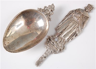 Lot 1151 - A late 19th century Dutch silver spoon, having...