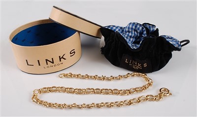 Lot 1218 - An 18ct yellow gold Links of London necklet,...