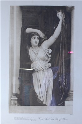 Lot 1356 - After Lord Leighton - The Last Watch of Hero,...