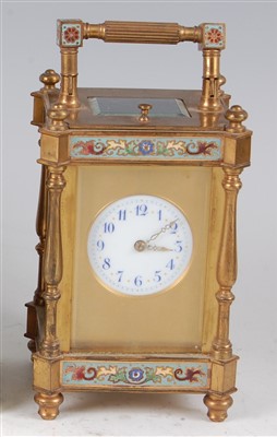 Lot 1374 - A 19th century French lacquered brass and...