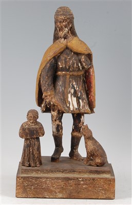 Lot 1326 - A circa 1700 South East Asian carved softwood...