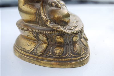 Lot 1327 - A gilt bronze figure of the Tibetan goddess...