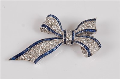 Lot 1224 - An early 20th century white metal sapphire and...