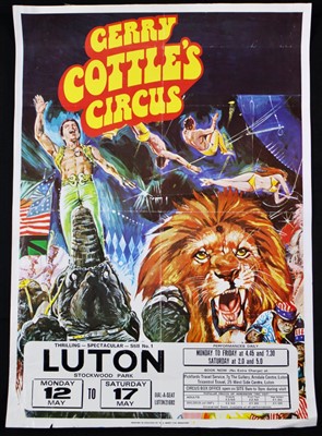 Lot 1 - 1970’s circus posters; Gerry Cottle, and...