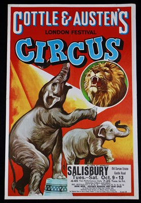 Lot 18 - Cottle and Austen’s circus posters, 1970’s and...