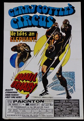 Lot 28 - Gerry Cottle circus posters designed by Frank...