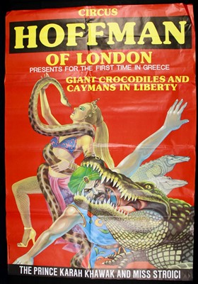 Lot 35 - Circus Hoffman large Greece tour poster, rare,...