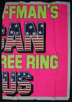 Lot 104 - American 3 Ring Circus poster, very large...
