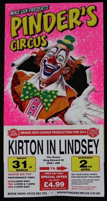 Lot 108 - Modern circus posters – Pinder, Zyair, Santus,...