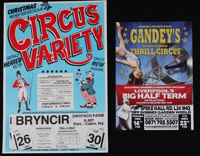 Lot 112 - Modern circus posters – Smart’s, Zyair, Santus,...
