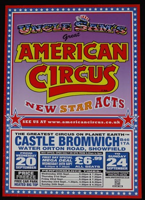 Lot 122 - Uncle Sam’s American Circus posters (12)