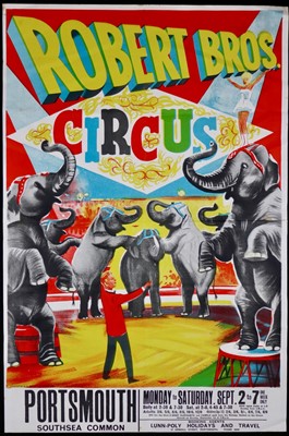 Lot 200 - Robert Brothers Circus poster, 1968 (1)