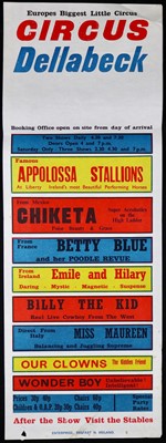 Lot 203 - Old Irish Circus posters 1960/70’s (2)