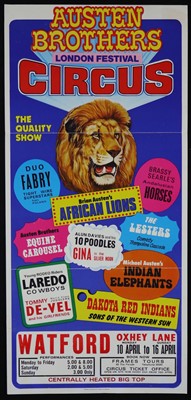 Lot 208 - English circus posters, 1970’s Sampson’s,...