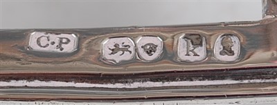 Lot 1107 - A George IV silver six division toast rack,...