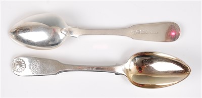 Lot 1072 - A set of eleven late Georgian silver teaspoons,...