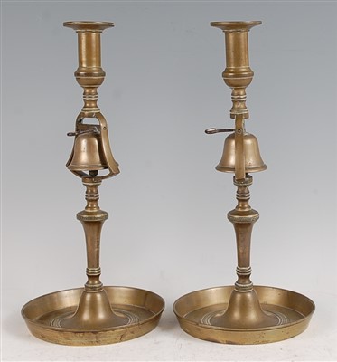 Lot 1295 - A pair of 18th century brass tavern or inn...