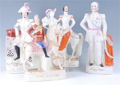 Lot 1048 - A large Victorian Staffordshire flatback...