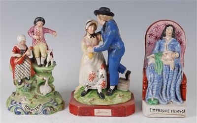 Lot 1044 - An early 19th century Walton pearlware figure...