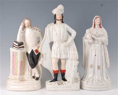 Lot 1049 - A large Victorian Staffordshire flatback...