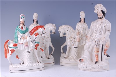 Lot 1050 - A large Victorian Staffordshire figure of The...