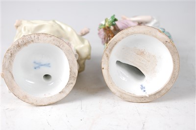 Lot 1010 - A near-pair of late 19th century Meissen...
