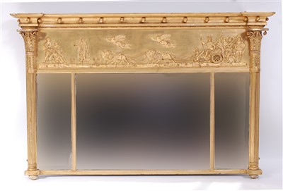 Lot 1429 - A mid-19th century giltwood and gesso chimney...