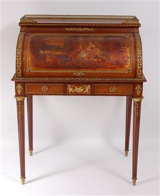 Lot 1485 - A Louis XV style French mahogany gilt metal...